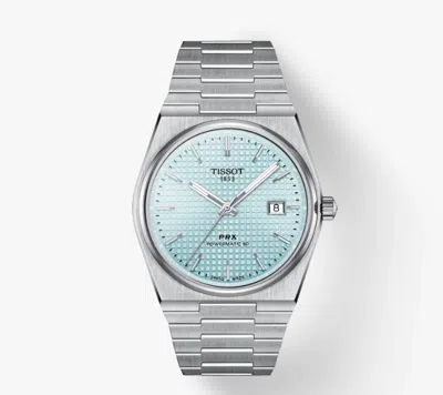 Pre-owned Tissot Prx Powermatic 80 Blue Dial Stainless Steel Men's Watch T1374071135100