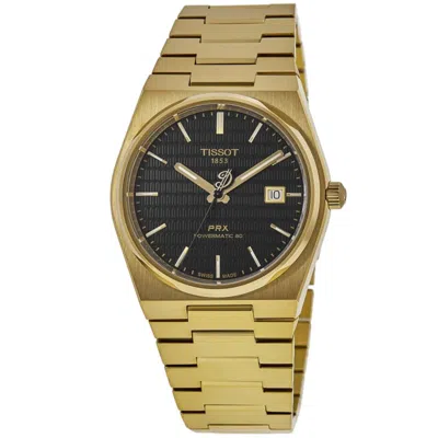 Tissot Prx Powermatic 80 Damian Lillard Special Edition Black Dial Steel Men's Watch T137.407.33.051.00 In Gold
