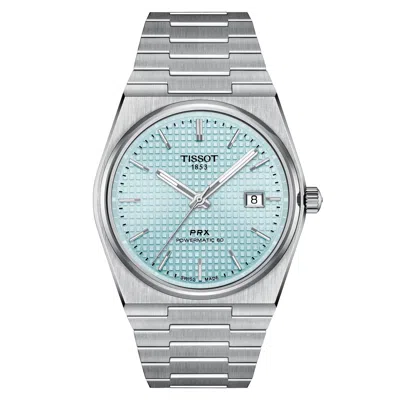 Pre-owned Tissot Prx Powermatic 80 Ice Blue 40mm Watch T137.407.11.351.00