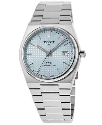 Pre-owned Tissot Prx Powermatic 80 Blue Dial Steel Unisex Watch T137.207.11.351.00