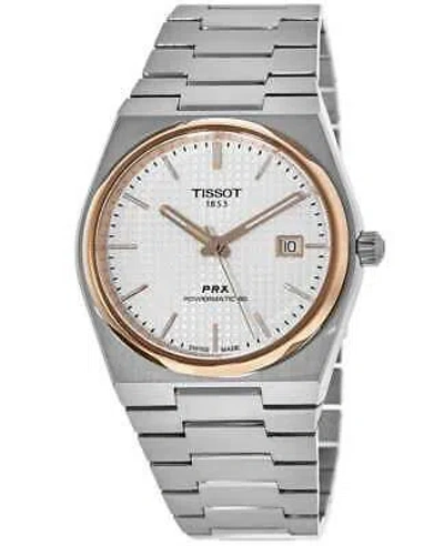 Pre-owned Tissot Prx Powermatic 80 Silver Dial Steel Men's Watch T137.407.21.031.00