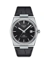 Tissot Prx Powermatic 80 Black Dial Leather Strap Men's Watch
