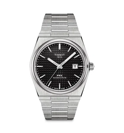 Tissot Prx Powermatic 80 Watch, 40mm In Black/silver