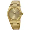Tissot Prx Quartz 35mm Champagne Dial Gold-tone Steel Unisex Watch In White