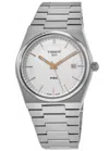Tissot Prx Quartz 35mm Silver Dial Steel Unisex Watch T137.210.11.031.00 In Silver