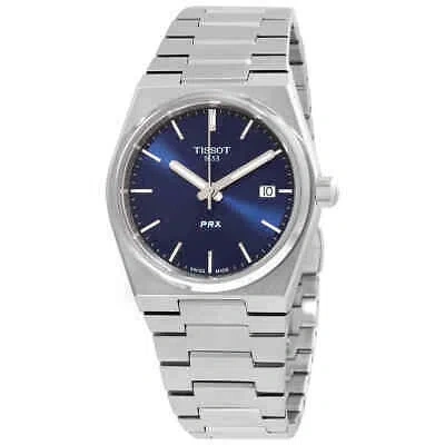 Pre-owned Tissot Prx Quartz Blue Dial Unisex Watch T1372101104100