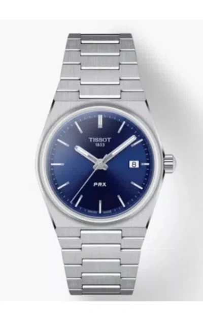 Pre-owned Tissot Prx Quartz Blue Dial Unisex Watch T1372101104100