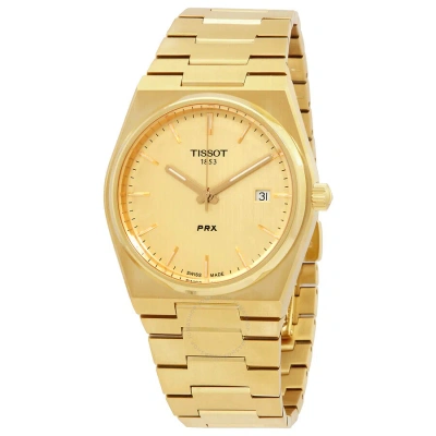 Tissot Prx Quartz Champagne Dial Men's Watch T137.410.33.021.00 In Champagne / Gold / Gold Tone / Yellow