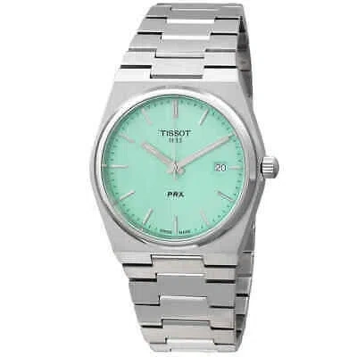 Pre-owned Tissot Prx Quartz Light Green Dial Men's Watch T137.410.11.091.01
