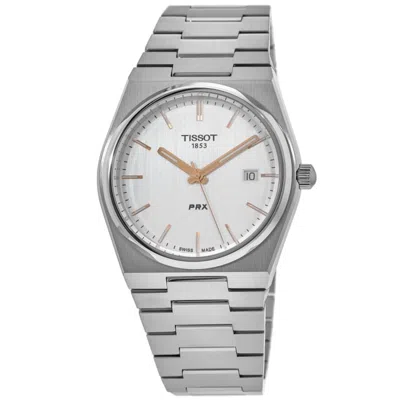 Tissot Prx Quartz Silver Dial Stainless Steel Men's Watch T137.410.11.031.00 In Metallic