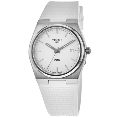 Tissot Prx Quartz White Dial Rubber Strap Men's Watch T137.410.17.011.00