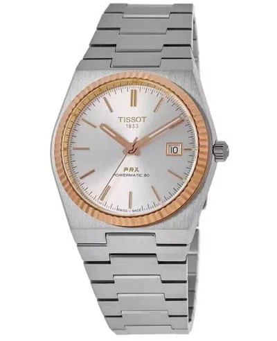 Pre-owned Tissot Prx Silver Men's Watch - T931.407.41.031.00