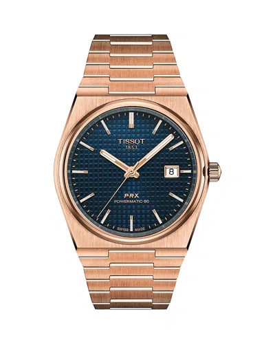 Tissot Prx Watch, 40mm In Black/rose Gold