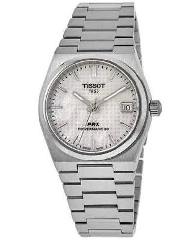 Pre-owned Tissot Prx White Dial Automatic Dress 100m Unisex Watch T137.207.11.111.00