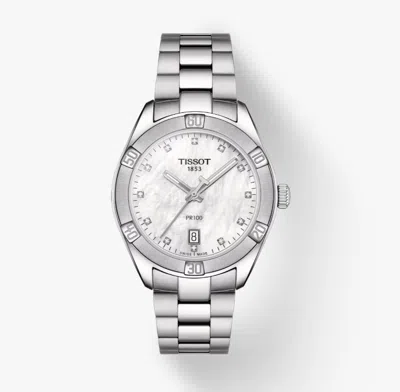 Pre-owned Tissot Quartz Pr 100 T Classic Grey Dial Round Women's Watch T101910111160