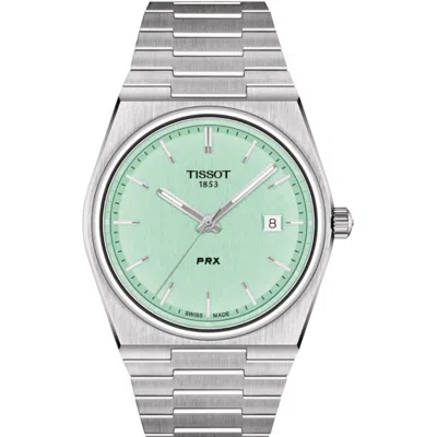 Pre-owned Tissot Quartz Prx Green Men's Watch - T137.410.11.091.01