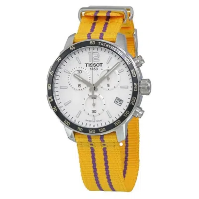 Pre-owned Tissot Quickster 42mm Lakers Nba Special Edition Men's Watch T0954171703705