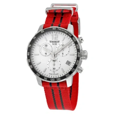 Pre-owned Tissot Quickster Chicago Bulls Nba Special Ed Men's 42mm Watch T0954171703704