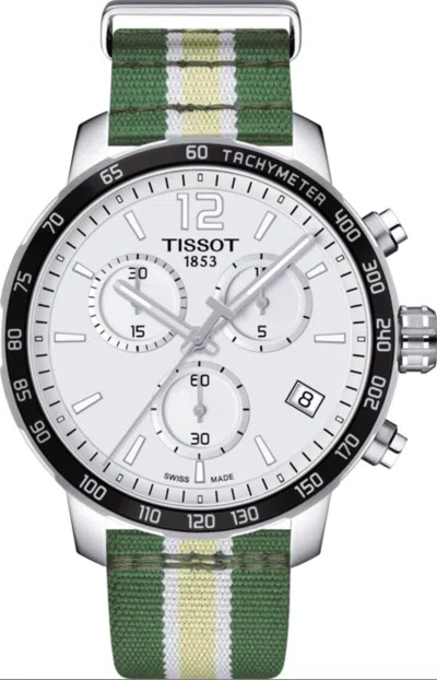 Pre-owned Tissot Quickster Milwaukee Bucks Chronograph Men's Watch T0954171703724