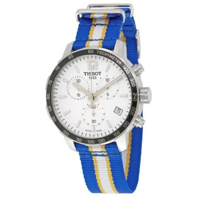 Pre-owned Tissot Quickster Nba Golden State Warriors Chrono Men's Watch T0954171703715
