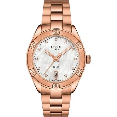 Pre-owned Tissot Rose Gold Womens Analogue Watch Pr 100 T1019103311600