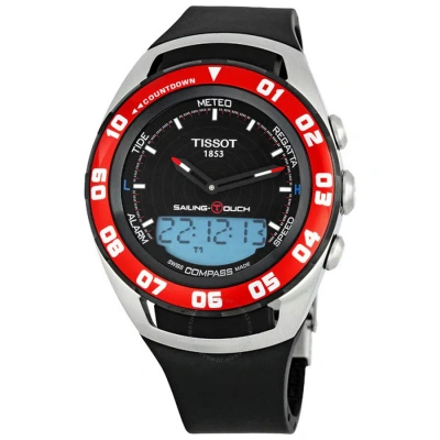 Tissot Sailing Touch Black Dial Men's Watch T0564202705100 In Black / Digital / Red