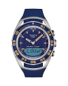 Tissot Men's Swiss Sailing Touch Blue Rubber Strap Watch 45mm In Blue