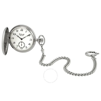Tissot Savonnette White Dial Hand Wound Pocket Watch T83.6.402.12 In Black / Brass / White