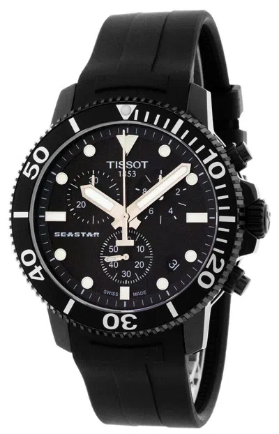 Pre-owned Tissot Seastar 1000 45.5mm Quartz Black Dial Men's Watch T120.417.37.051.02