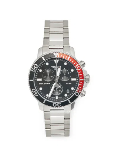 Pre-owned Tissot Seastar 1000 45.5mm Watch In Black