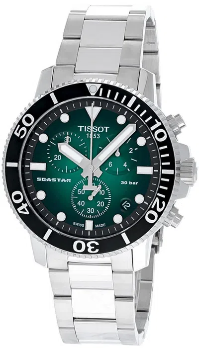 Pre-owned Tissot Seastar 1000 45mm Quartz Chrono Ss Men's Watch T120.417.11.091.01