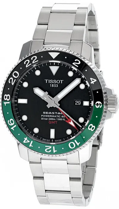 Pre-owned Tissot Seastar 1000 46mm Auto Ss Black Dial Men's Watch T120.429.11.051.01