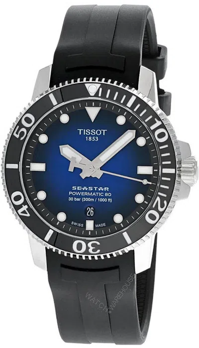 Pre-owned Tissot Seastar 1000 Auto 43mm Rubber Men's Watch T120.407.17.041.00