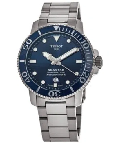 Pre-owned Tissot Seastar 1000 Automatic Blue Dial Steel Men's Watch T120.407.11.041.03