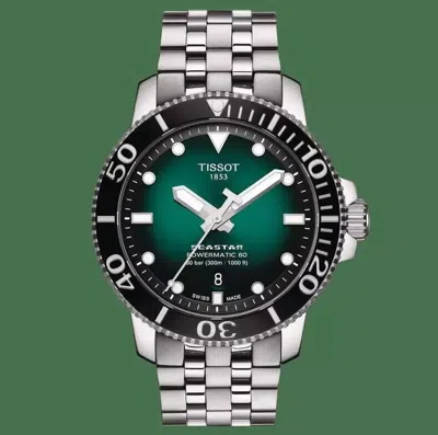 Pre-owned Tissot Seastar 1000 Automatic Green Dial Men's Watch T120.407.11.091.01
