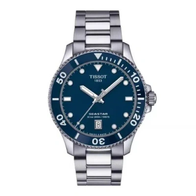 Pre-owned Tissot Seastar 1000 Blue Dial 40mm Quartz Swiss Mens Watch T120.410.11.041.00