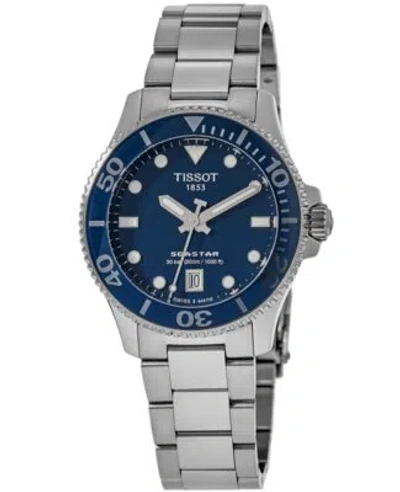 Pre-owned Tissot Seastar 1000 Blue Dial Steel Unisex Watch T120.210.11.041.00