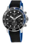 Tissot Seastar 1000 Chronograph Black Dial Textile Strap Men's Watch T120.417.17.051.03 In Black