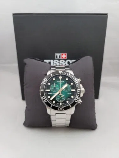 Pre-owned Tissot Seastar 1000 Chronograph Green Dial Men's Watch T120.417.11.091.01