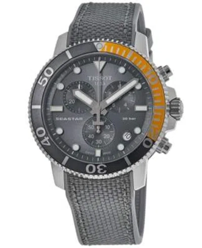 Pre-owned Tissot Seastar 1000 Chronograph Grey Dial Men's Watch T120.417.17.081.01