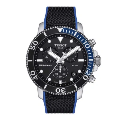 Pre-owned Tissot Seastar 1000 Chronograph Quartz Black Dial Men's Watch T120.417.17.051.03