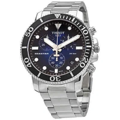 Pre-owned Tissot Seastar 1000 Chronograph Quartz Men's Watch T1204171104101