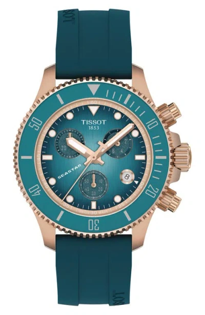 TISSOT TISSOT SEASTAR 1000 CHRONOGRAPH SILICONE STRAP WATCH, 38MM