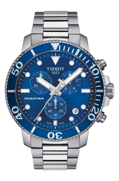 Pre-owned Tissot Seastar 1000 Chronograph T120.417.11.041.00 Swiss Made Men's Watch