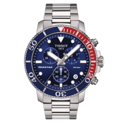 Pre-owned Tissot Seastar 1000 Mens Swiss Quartz Chronograph Watch T120.417.11.041.03