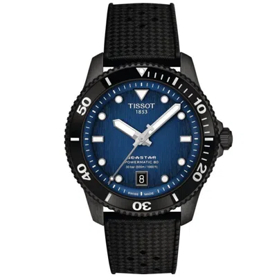 Pre-owned Tissot Seastar 1000 Powermatic 80 40mm Black Pvd Men's Watch T1208073704100