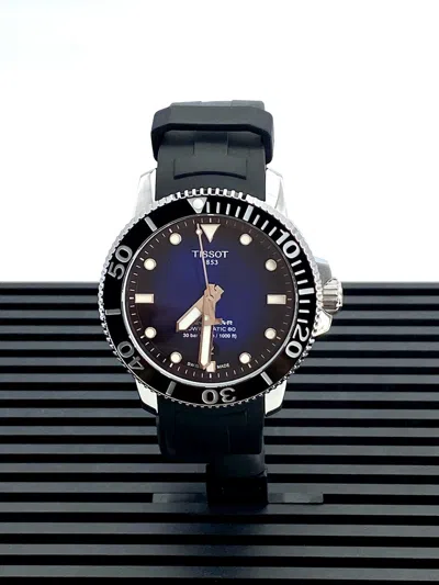 Pre-owned Tissot Seastar 1000 Powermatic 80 Blue Dial Men's Watch T1204071704100