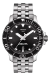 Tissot Seastar 1000 Powermatic 80 Bracelet Watch, 43mm In Silver/black/silver