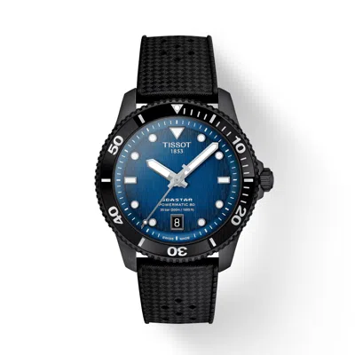 Pre-owned Tissot Seastar 1000 Powermatic 80 Graded Blue Dial Watch T120.807.37.041.00
