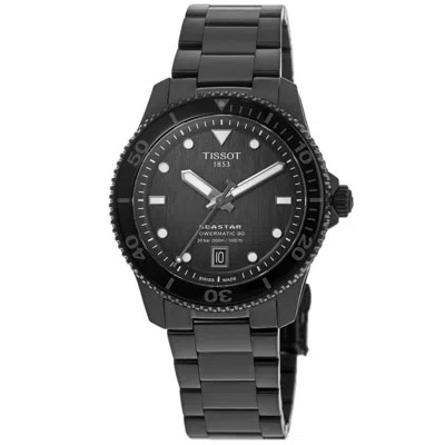 Tissot Seastar 1000 Powermatic 80 Graded Grey-black Pvd Black Steel Men's Watch